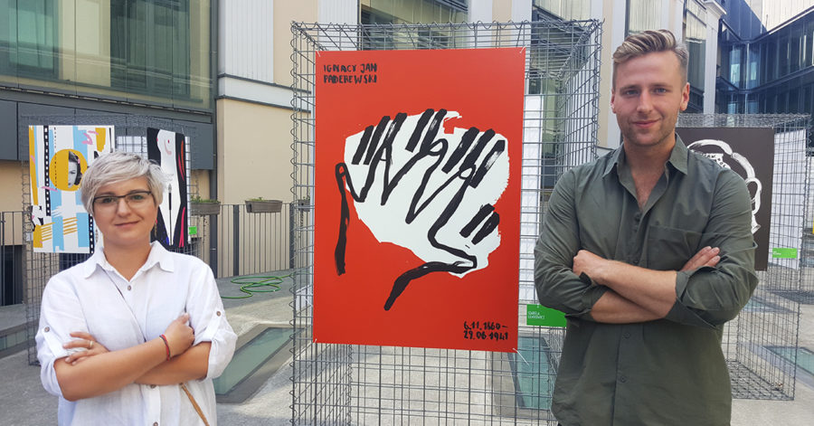 Plakaty z polskimi artystami ostatniego stulecia na wystawie 100×40 – Katarzyna Lisowska, Mateusz Machalski