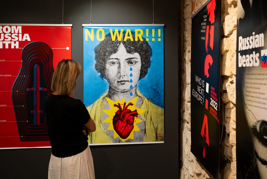 „Plakat przeciw wojnie” w Międzynarodowym Centrum Kultury w Krakowie